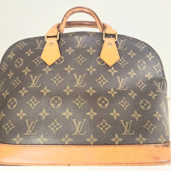 Louis Vuitton Alma Hand Brown Monogram Canvas Satchel - Picture 2 of 16